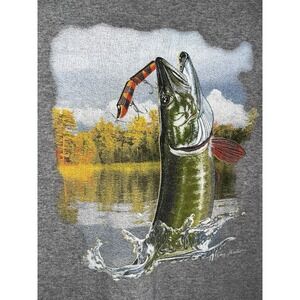 Artisan Musky Fishing Fisherman All Over Print T Shirt Fish Mens XXL